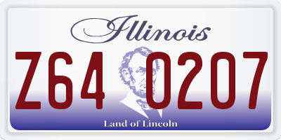 IL license plate Z640207