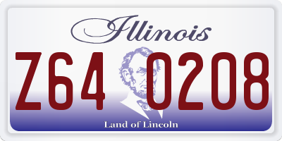 IL license plate Z640208