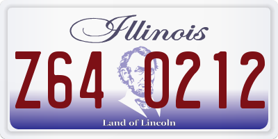 IL license plate Z640212