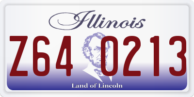 IL license plate Z640213