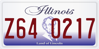 IL license plate Z640217