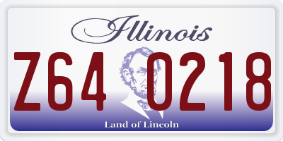 IL license plate Z640218