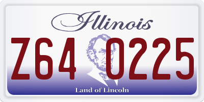 IL license plate Z640225