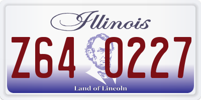 IL license plate Z640227