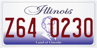 IL license plate Z640230
