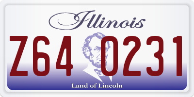 IL license plate Z640231