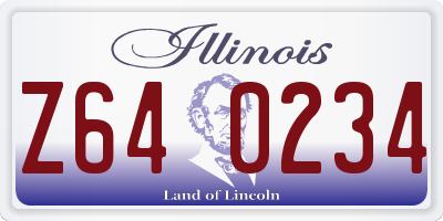 IL license plate Z640234
