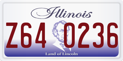 IL license plate Z640236