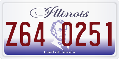 IL license plate Z640251