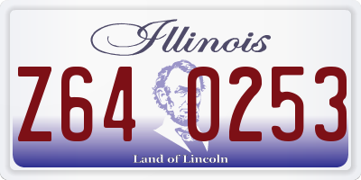 IL license plate Z640253