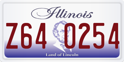 IL license plate Z640254
