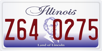 IL license plate Z640275