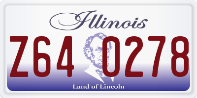 IL license plate Z640278