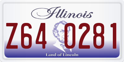 IL license plate Z640281