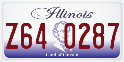 IL license plate Z640287