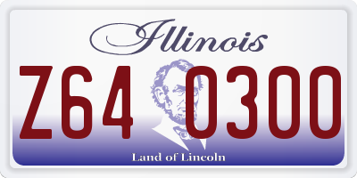 IL license plate Z640300