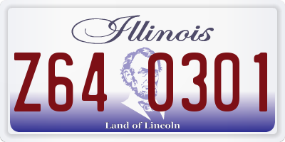 IL license plate Z640301