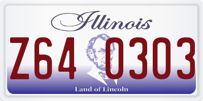 IL license plate Z640303