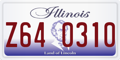 IL license plate Z640310