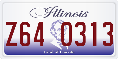 IL license plate Z640313
