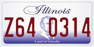 IL license plate Z640314