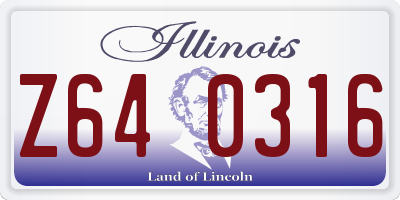 IL license plate Z640316