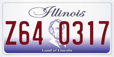 IL license plate Z640317