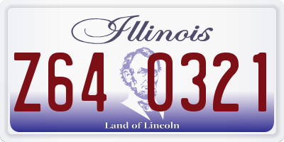 IL license plate Z640321