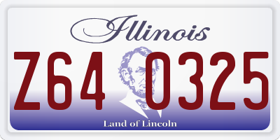 IL license plate Z640325