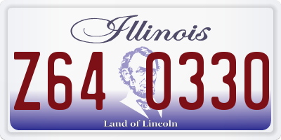 IL license plate Z640330