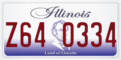 IL license plate Z640334