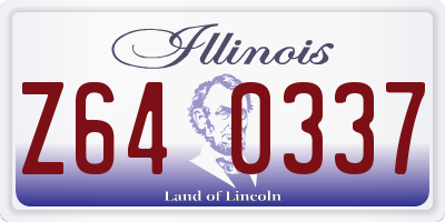 IL license plate Z640337