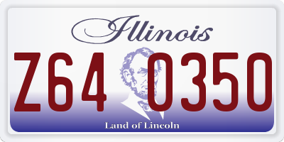 IL license plate Z640350