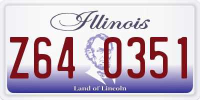 IL license plate Z640351