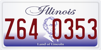 IL license plate Z640353