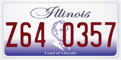 IL license plate Z640357
