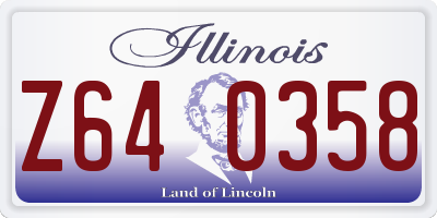 IL license plate Z640358