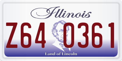 IL license plate Z640361