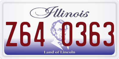IL license plate Z640363