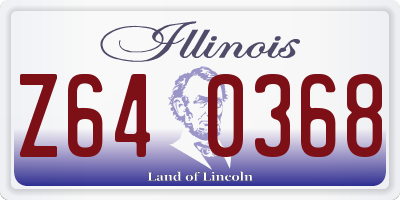 IL license plate Z640368
