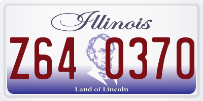 IL license plate Z640370