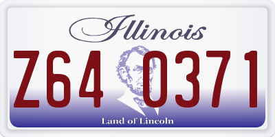IL license plate Z640371
