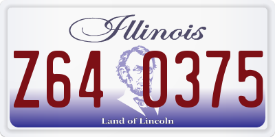 IL license plate Z640375