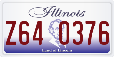 IL license plate Z640376