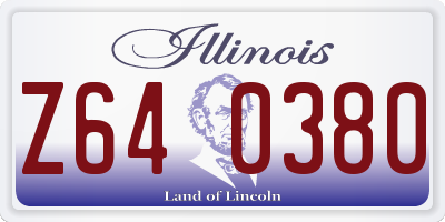 IL license plate Z640380