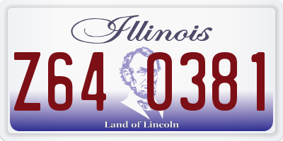 IL license plate Z640381