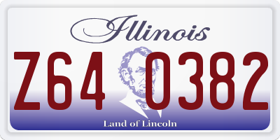 IL license plate Z640382