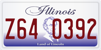 IL license plate Z640392