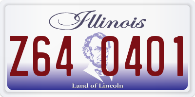 IL license plate Z640401