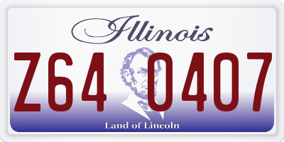 IL license plate Z640407